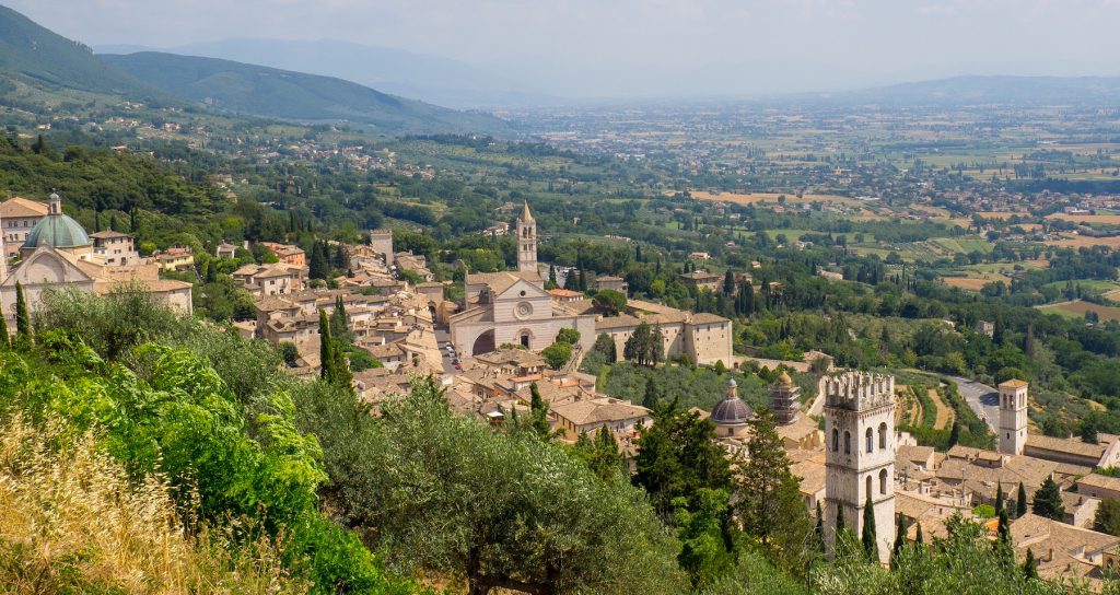 Assisi skyline from Rocco Maggiore