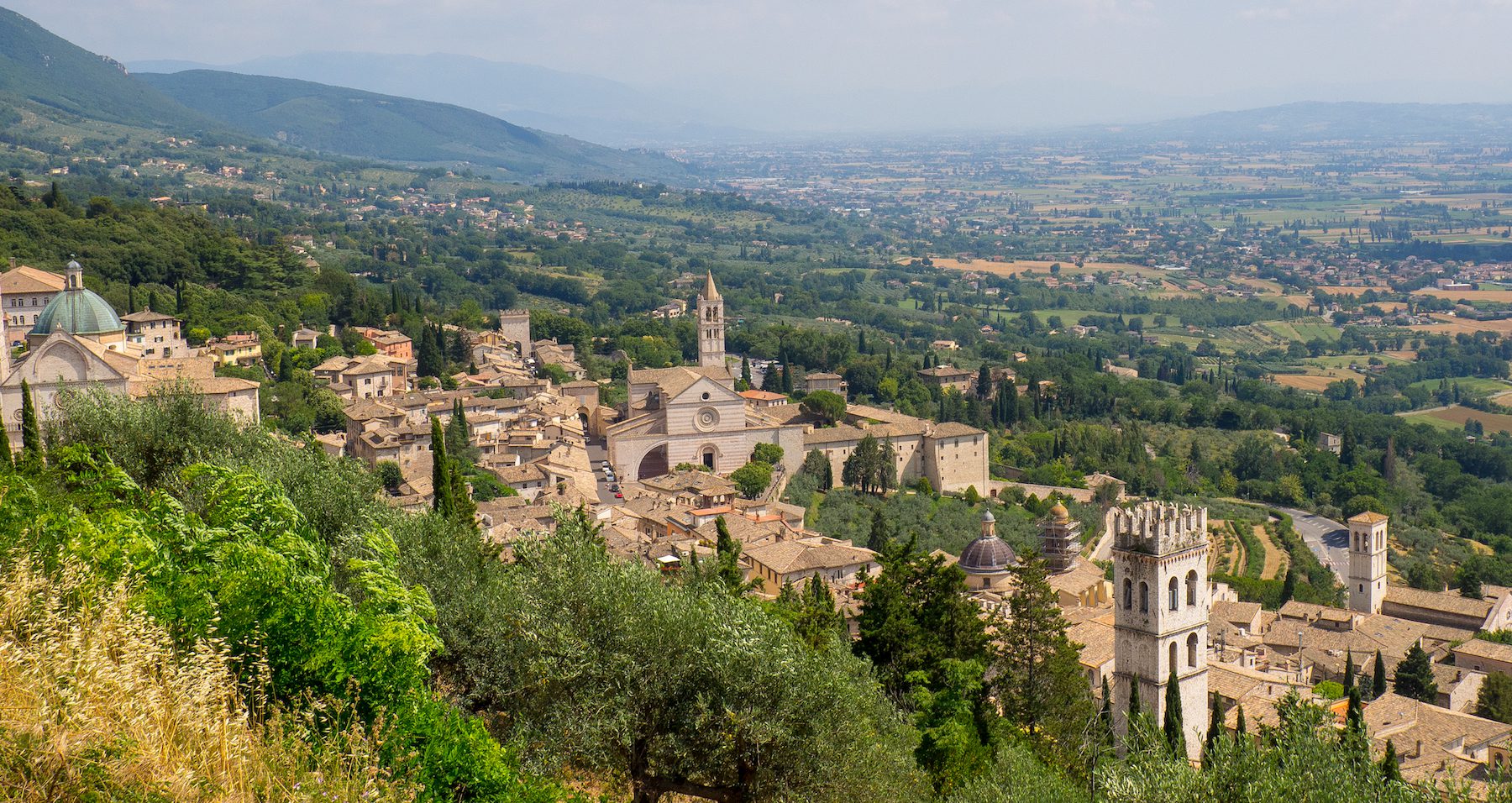 Assisi skyline from Rocco Maggiore