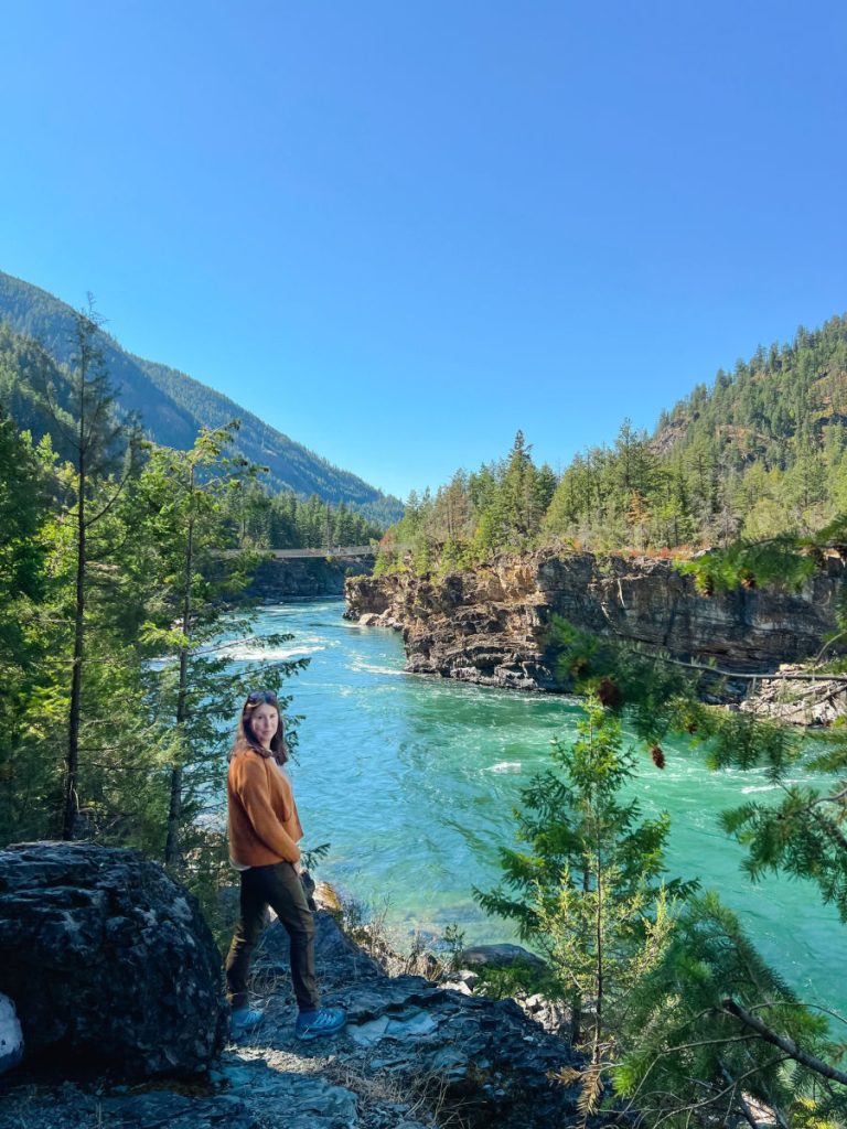 Tamara standing near the Kootenai river