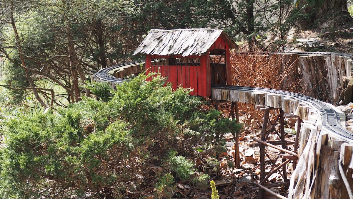 Morris Arboretum model railroad track