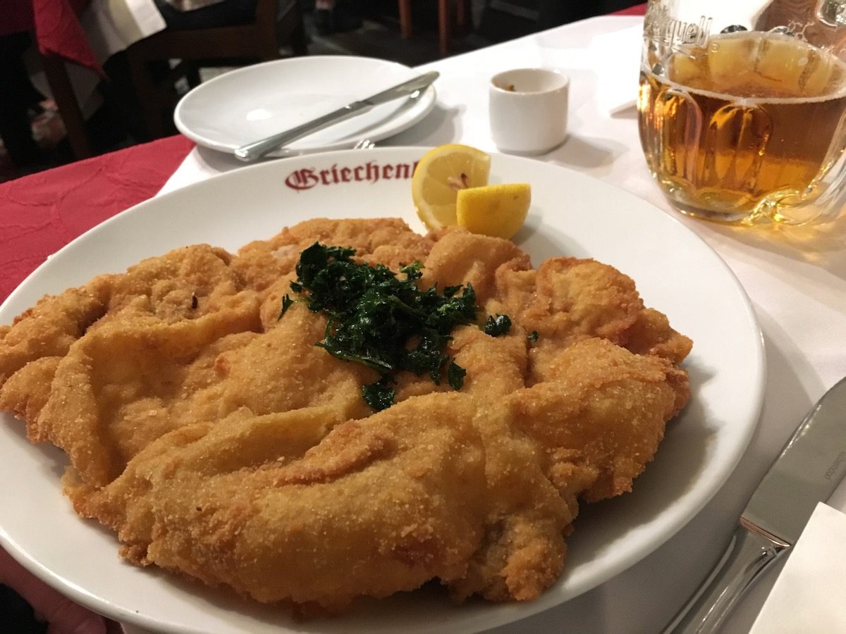Schnitzel and beer