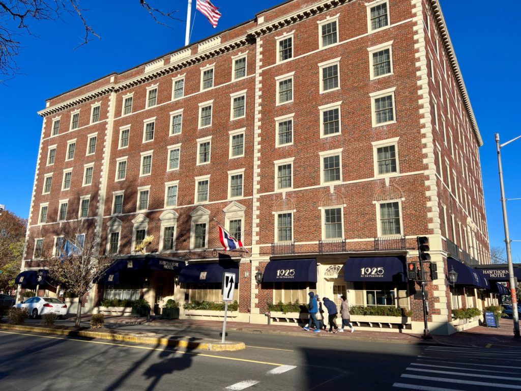 Exterior of the Hawthorne Hotel in Salem