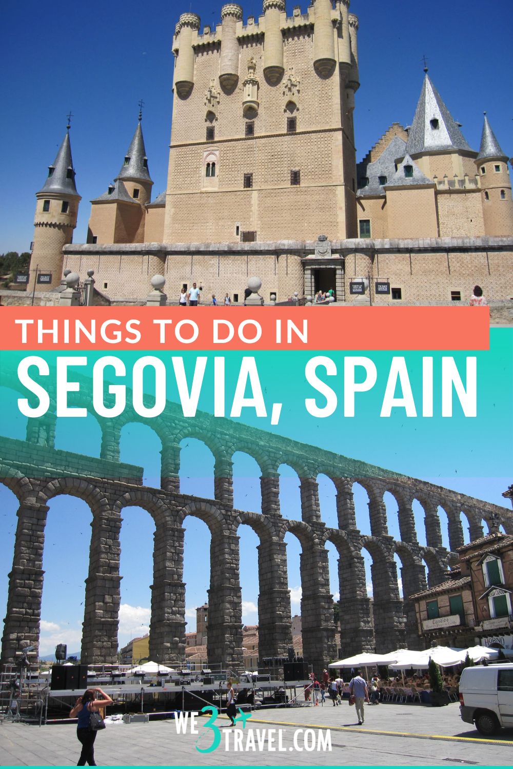 If you are planning a Spain vacation, make sure to include a day trip to Segovia from Madrid on your Spain itinerary. This cute town with its Roman Aqueduct, Disney-like Castle, and Gothic cathedral is not to be missed!