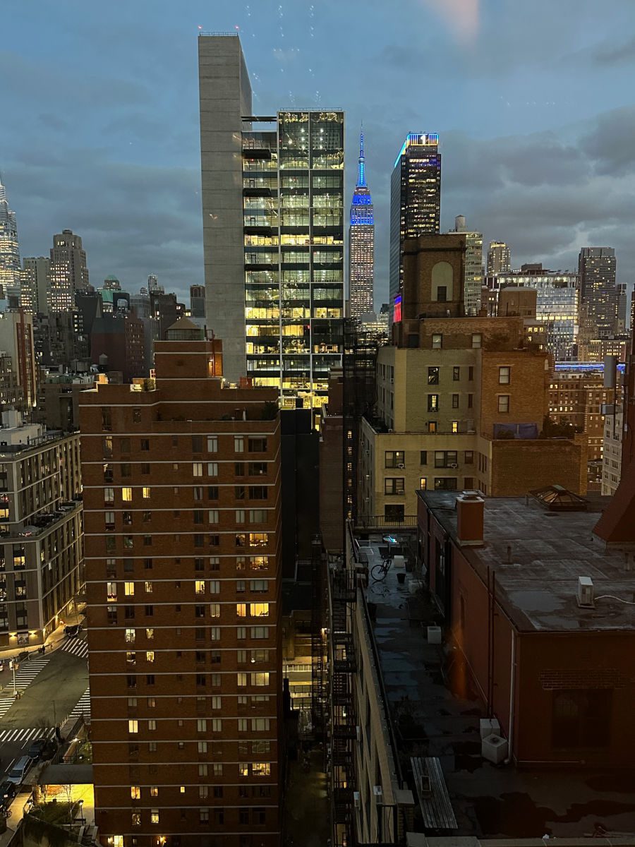 View of Empire State Building from hotel room