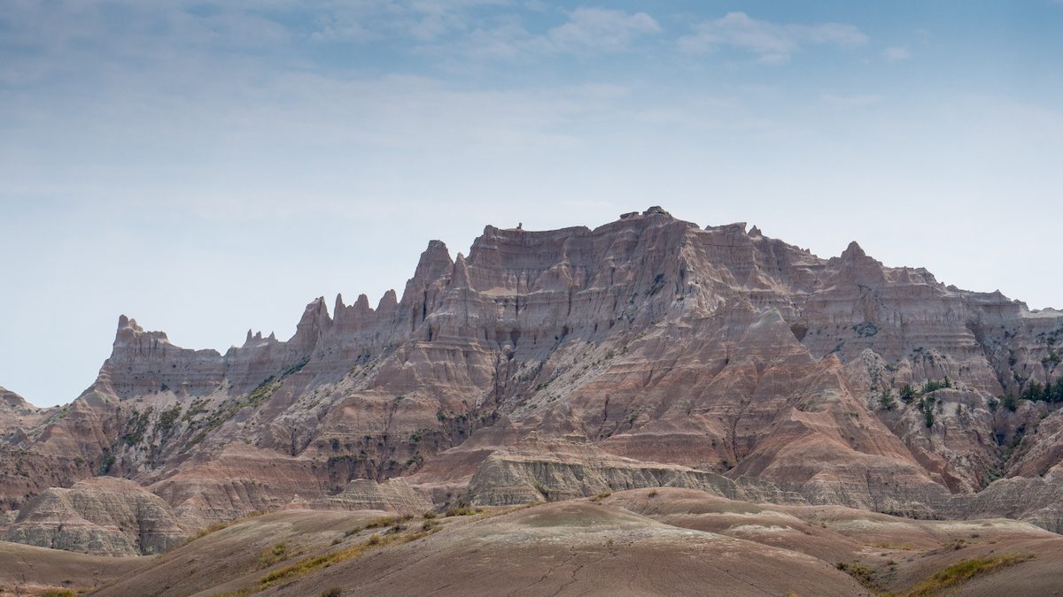 Rocky landscape of Badlands National Park