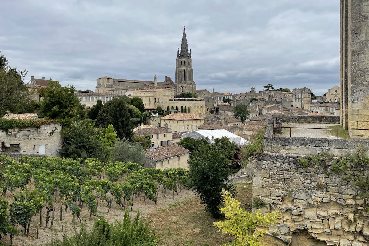 Wine region and town center in Libournais France