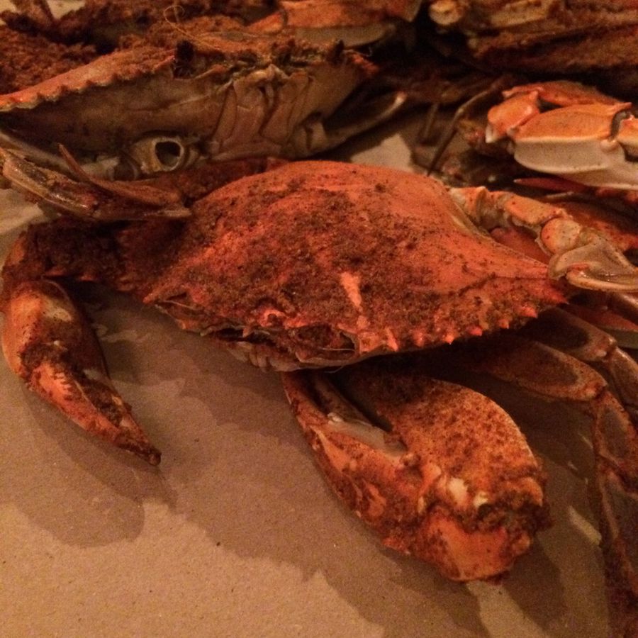 Steamed crabs