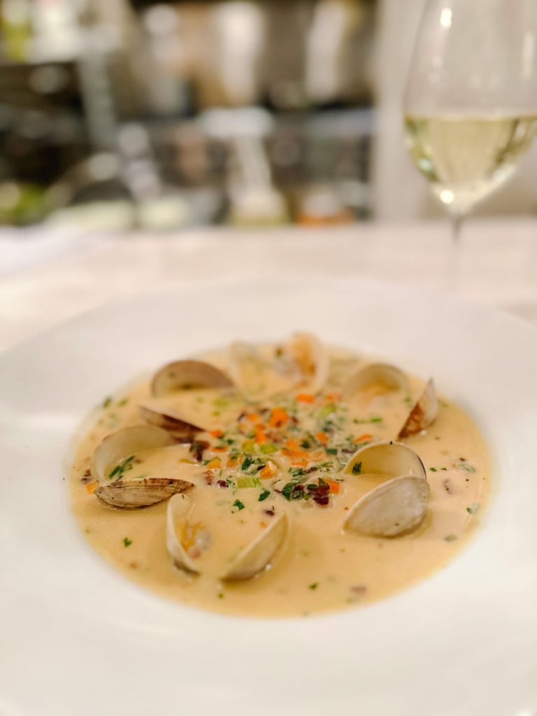 clam chowder at Junction