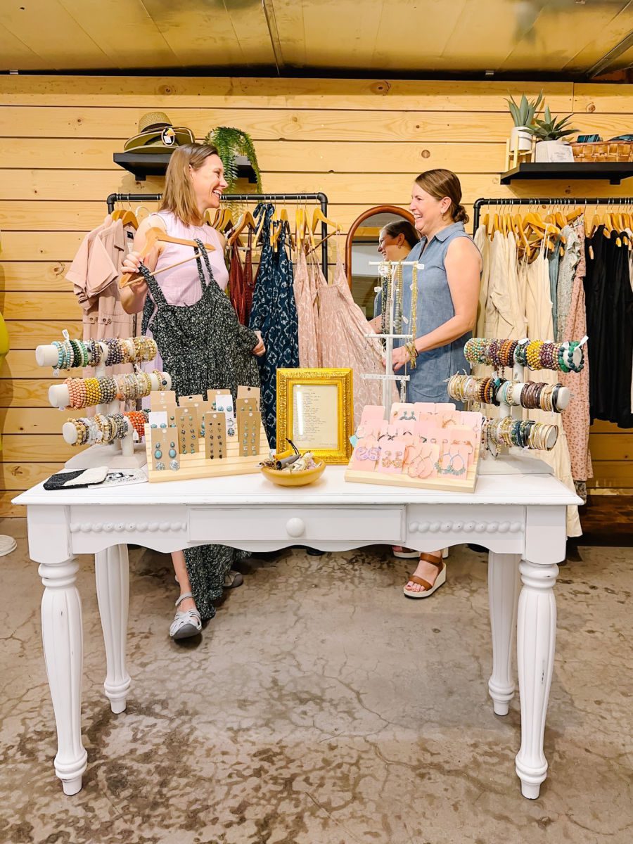 Kim and Tamara shopping at The Merchantile