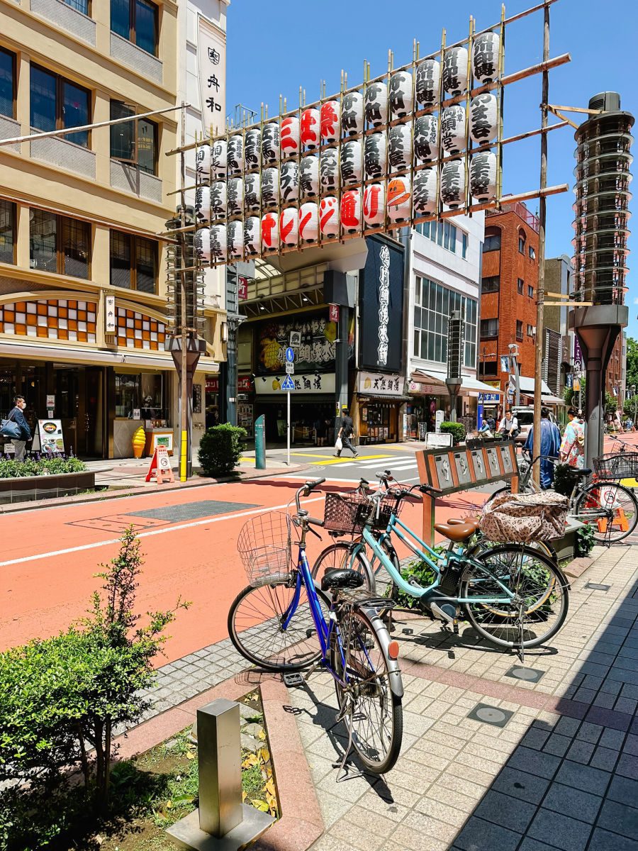 street with lanterns in Asakusa
