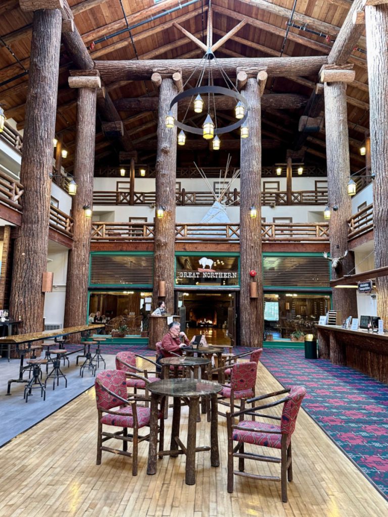 Lobby at the Glacier Park Lodge