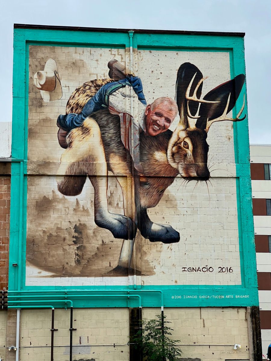Jackalope mural in Tucson
