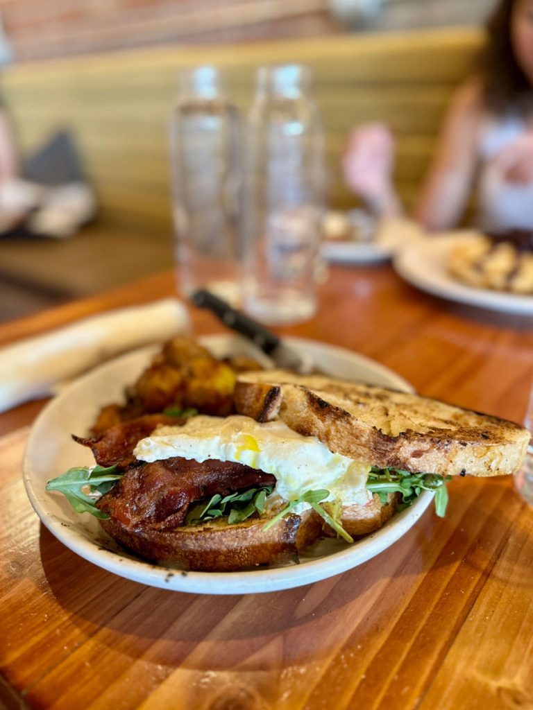 Flora's market run brunch sandwich