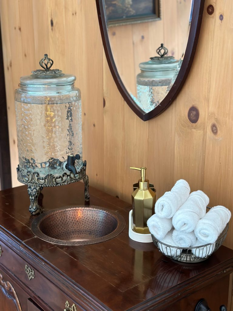 water dispenser and sink