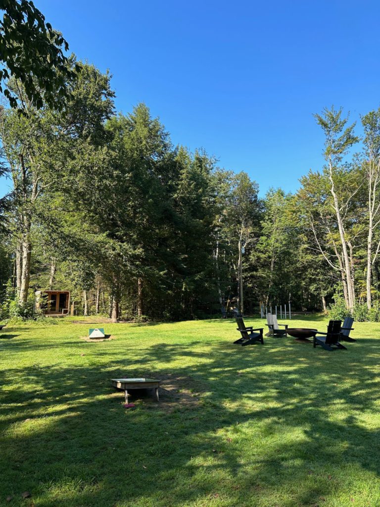 Cornhole at Lumen Nature Retreat