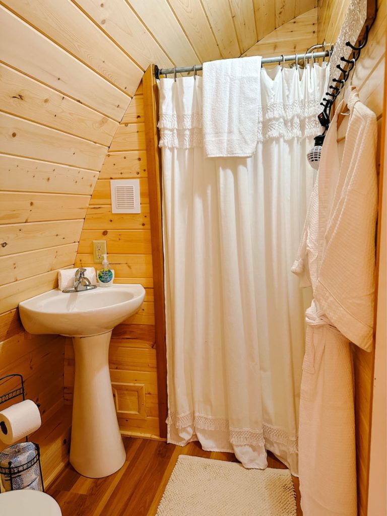 Bathroom at Alpine Garden Glamping