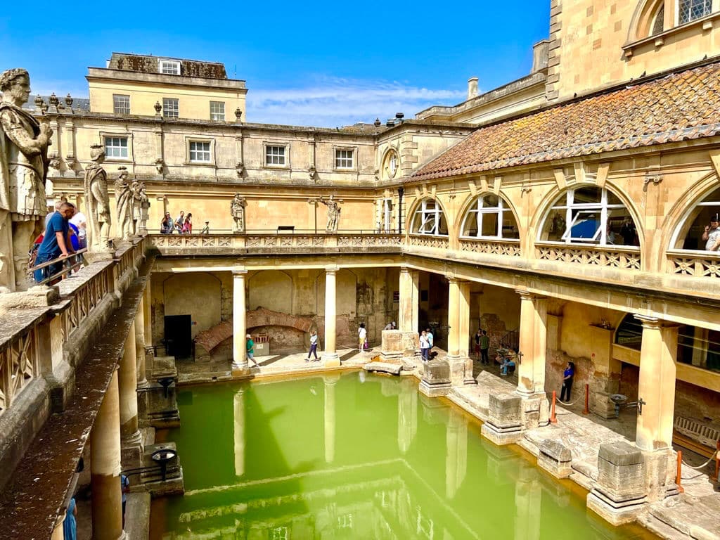 Roman baths on a day trip to Bath from London