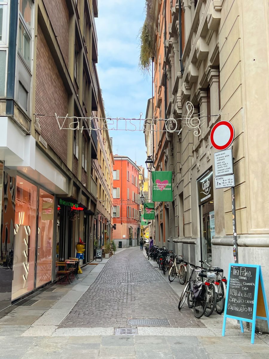 Small street in Parma Italy