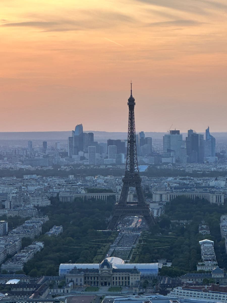 Eiffel tower at sunset