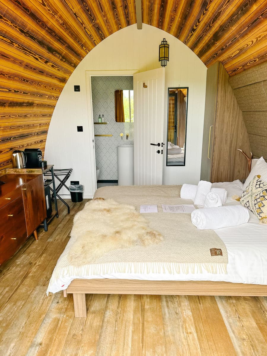 Inside the Bracken Hide Hotel cabin