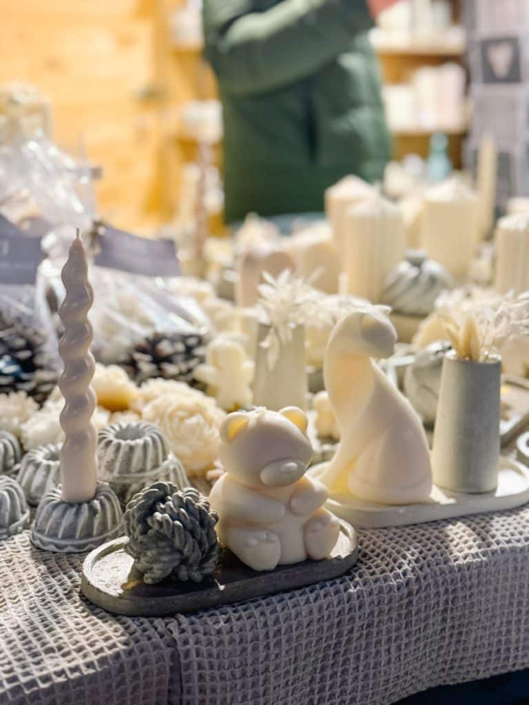 candles in Fulda Christmas market