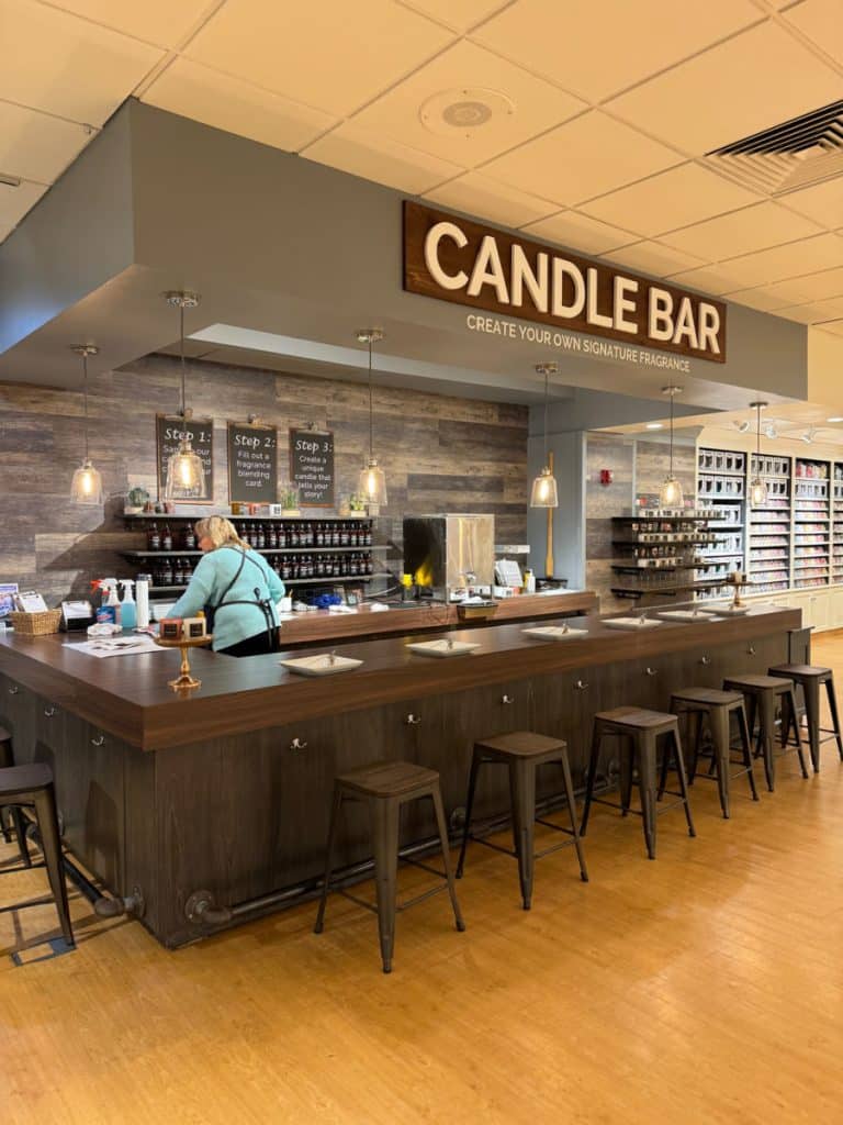 Candle bar at Yankee Candle Village