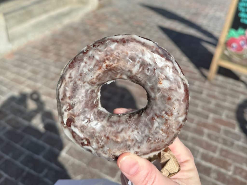 dark chocolate sea salt donut from holy donut