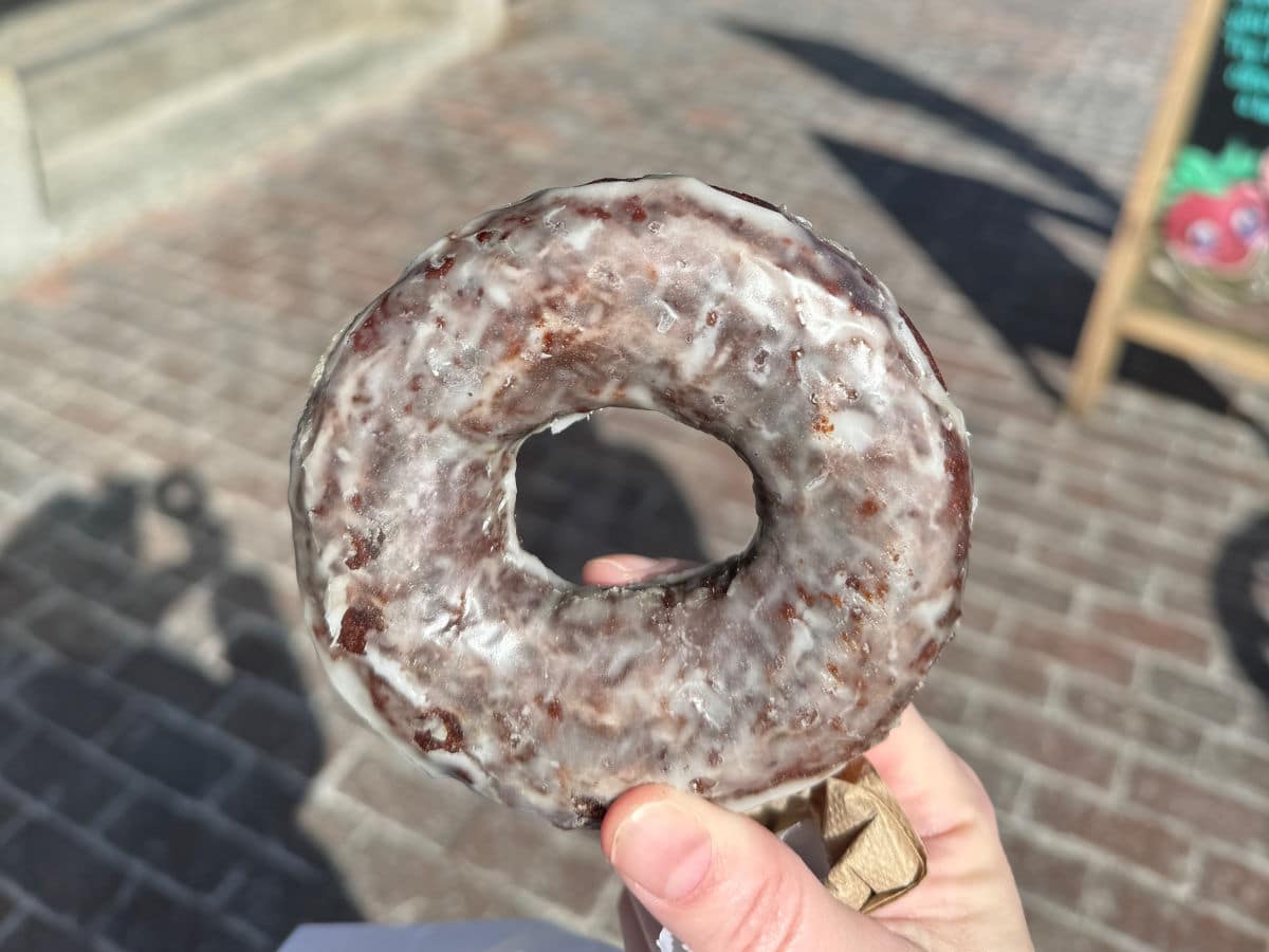 dark chocolate sea salt donut from holy donut