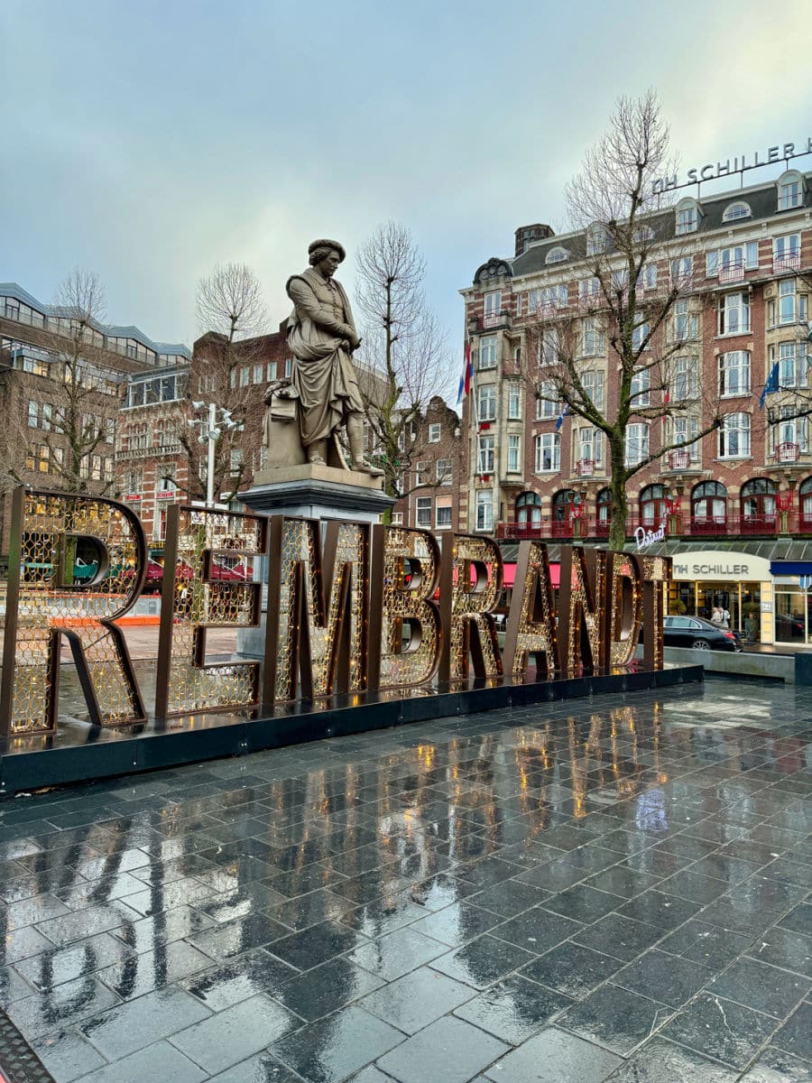 Rembrandt square in Amsterdam
