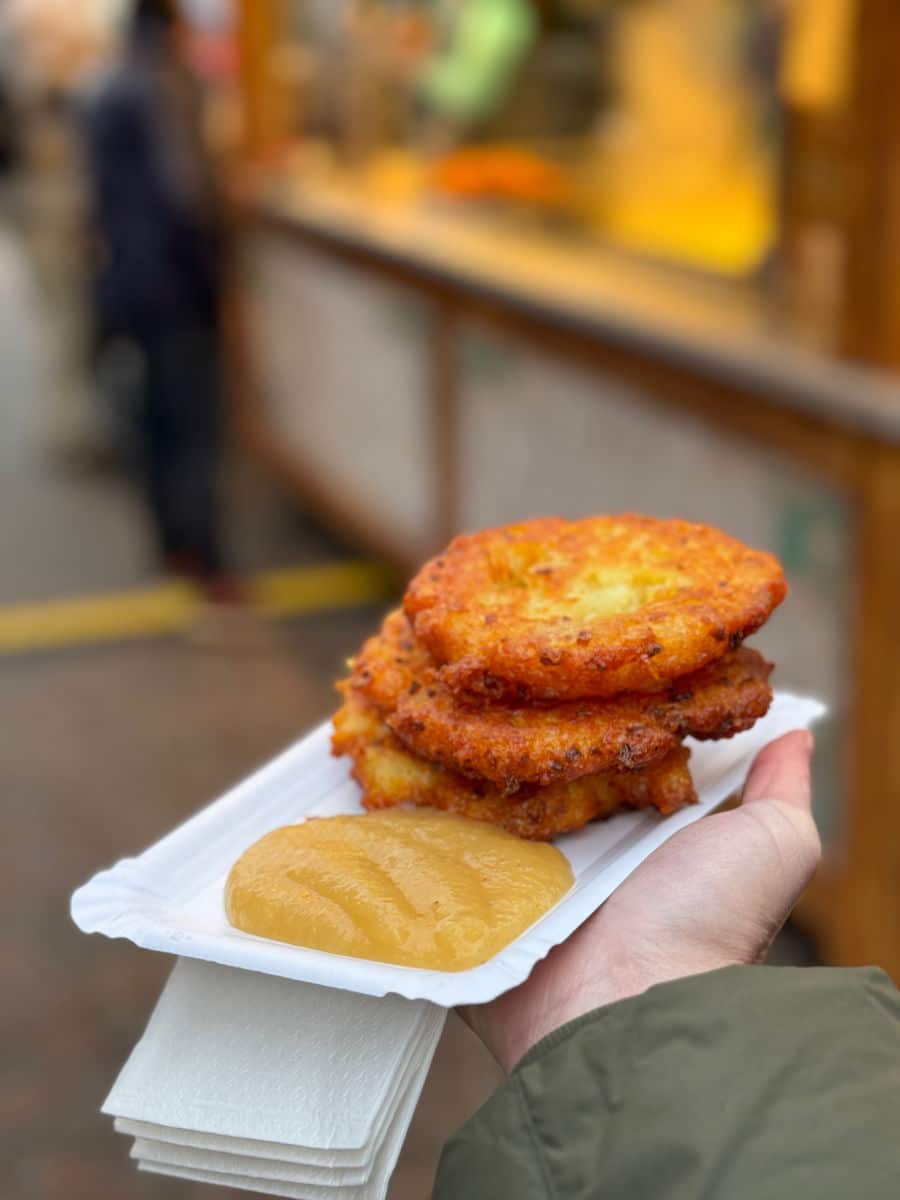 kartoffelpuffer potato pancakes in Frankfurt