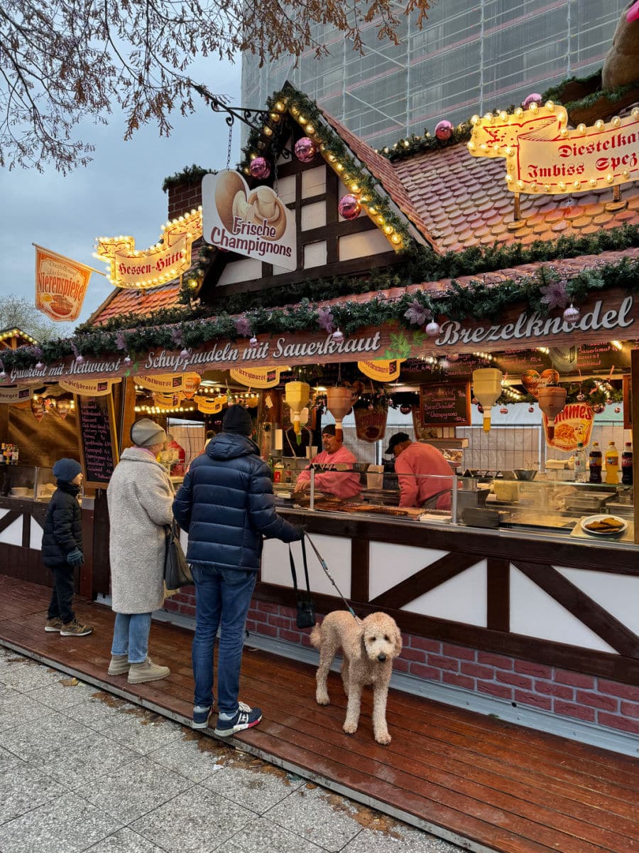 mushroom stand in Frankfurt