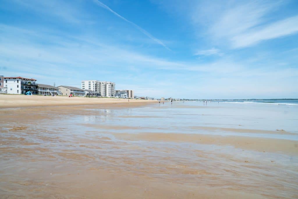 sandy beach of Old Orchard Beach Maine