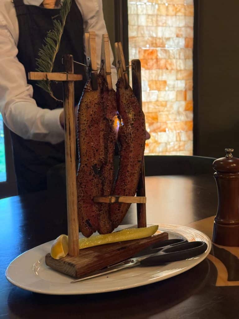 clothesline bacon