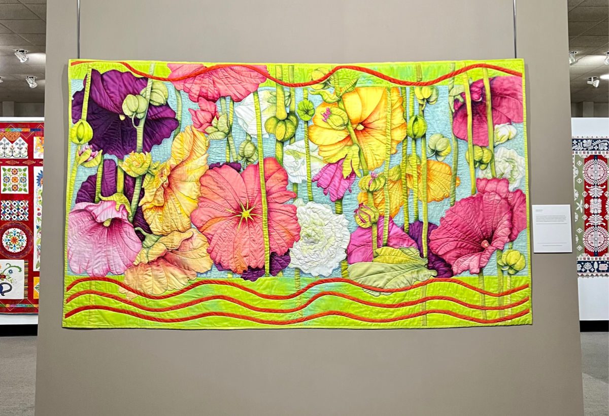 Flower quilt in National Quilt Museum in Paducah Kentucky