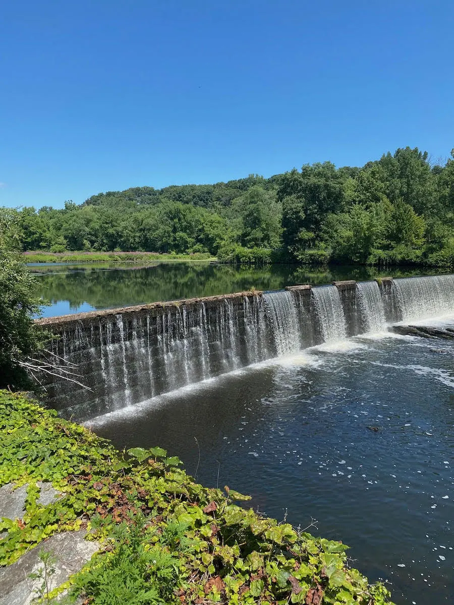 Blackstone river bike path dam