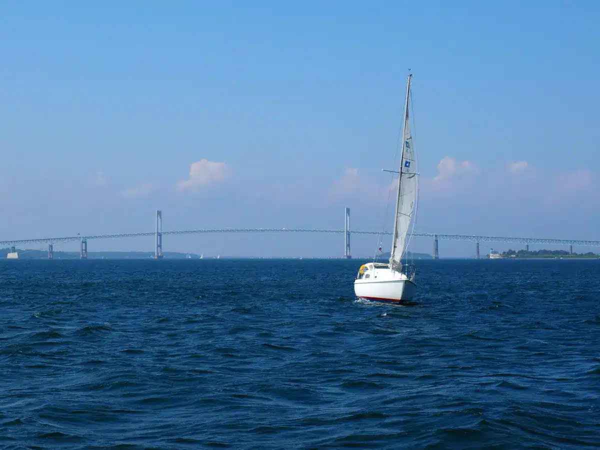 Sailboat by Pell Bridge