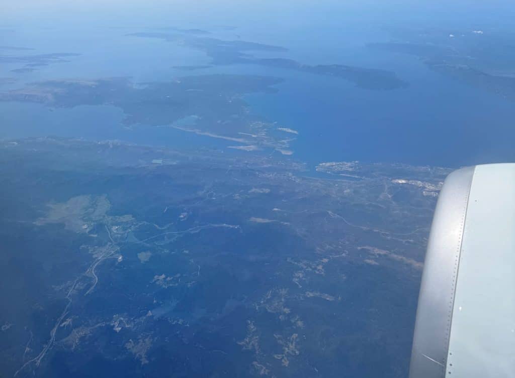 Flying over Istria Croatia