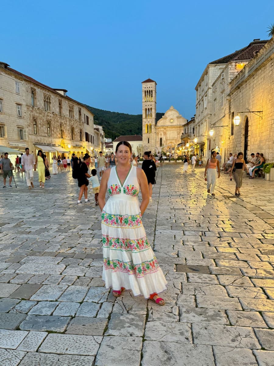 Tamara in Old Town Hvar Croatia