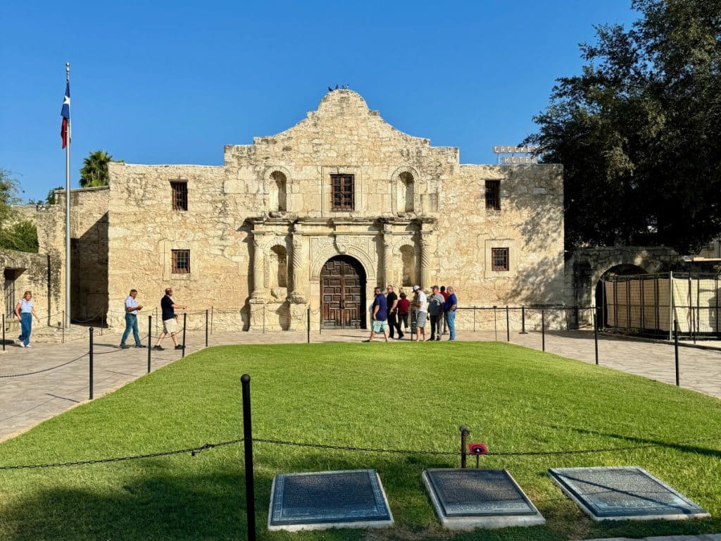 front of the Alamo church - things to do in San Antonio with kids