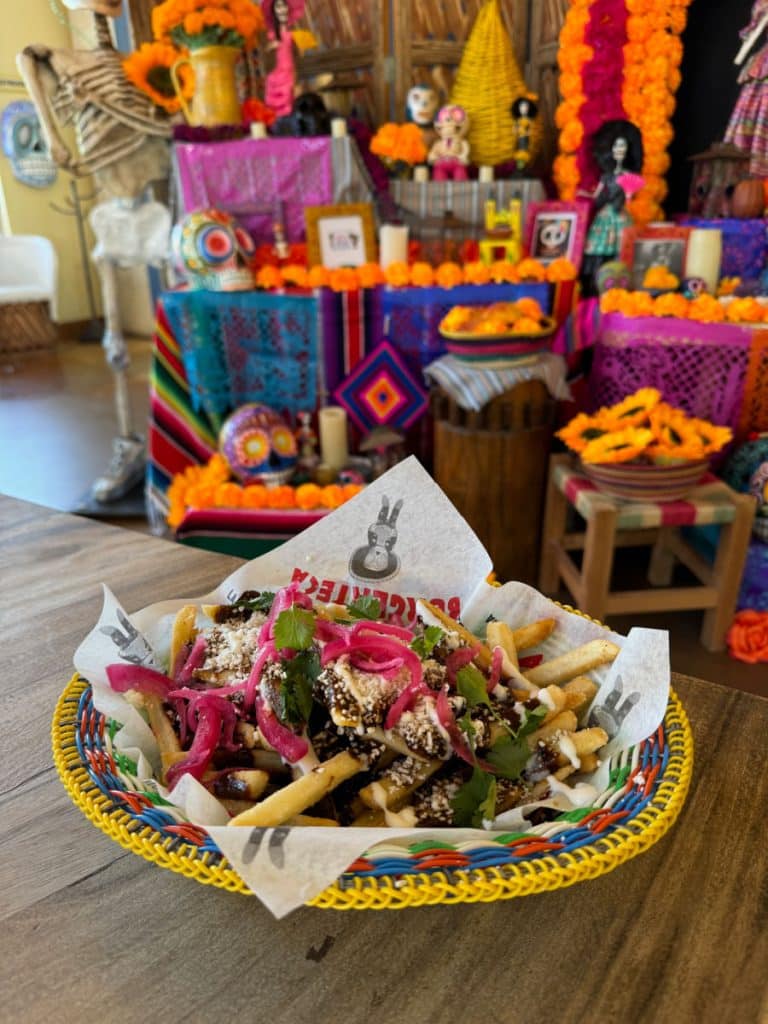 Mole fries at Burgerteca