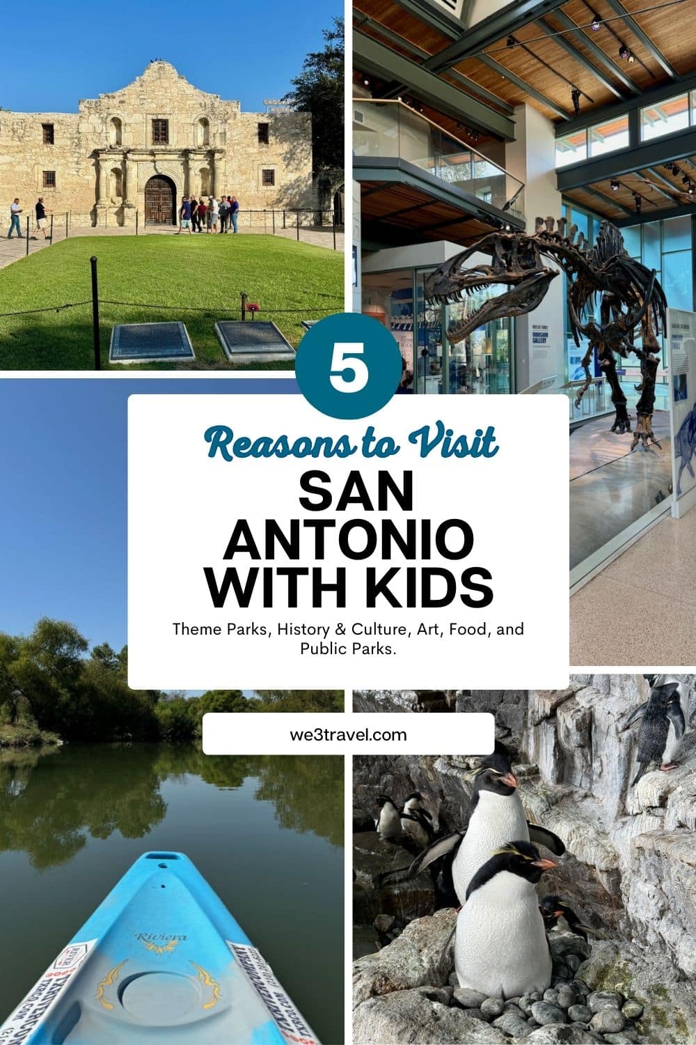 5 Reasons to visit San Antonio with kids from theme parks to rich history and culture, amazing food and family-friendly parks and attractions.