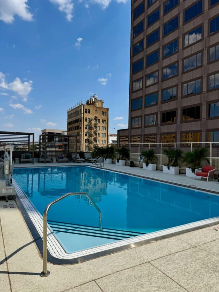 Rooftop pool at the Intercontinental San Antonio Riverwalk