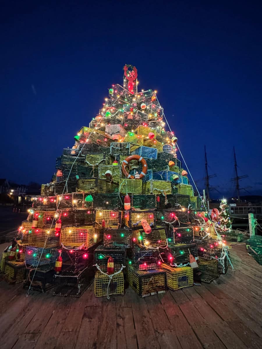 Lunenberg lobster trap christmas tree