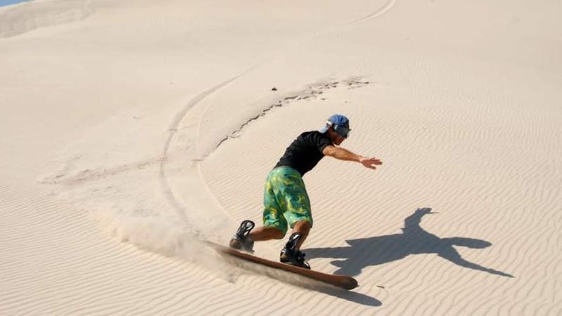 Sandboarding in Namibia