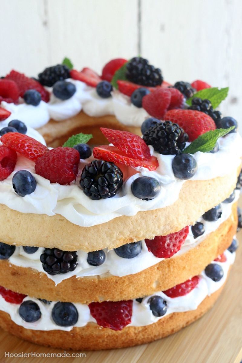 Angel Food Cake with Fresh Berries
