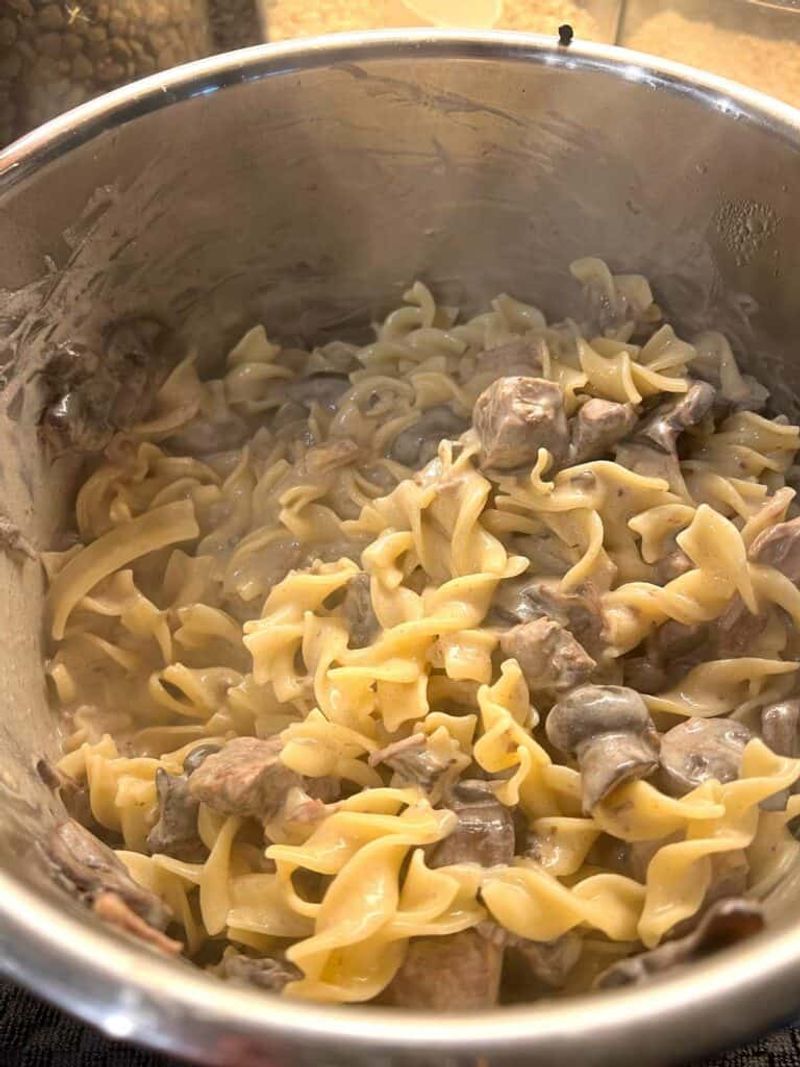 Beef Stroganoff from a Packet