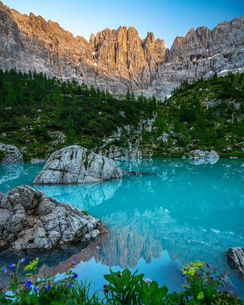Lago di Sorapis' Milky Blue Waters