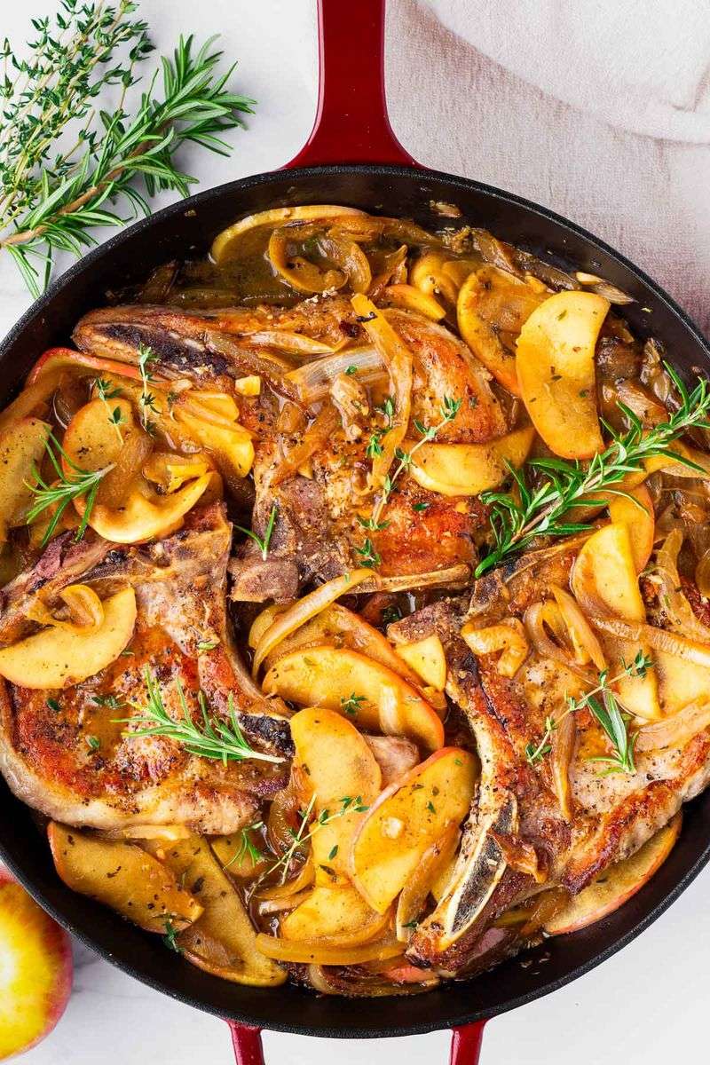 Fried Apples and Pork