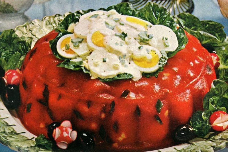 Tomato Aspic with Eggs