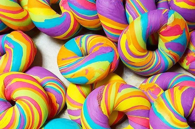 Rainbow Bagels